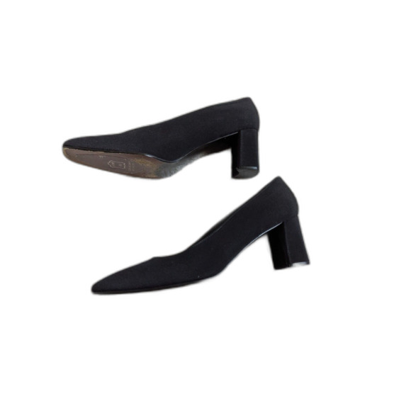 Vintage Stuart Weitzman Black Block Heel Pumps | Size 8 - Picture 7 of 7